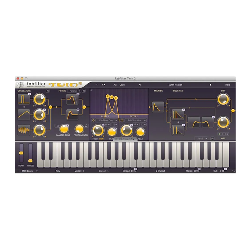 FabFilter / Twin 2【★クオリティの高い音質と柔軟な操作を提供するシンセサイザー・プラグイン！★】