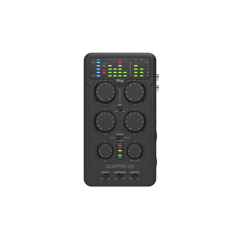 IK Multimedia / iRig Pro Quattro I/O 【★プロ仕様、4 IN / 2 OUT のポータブル・オーディオ MIDI インターフェイス！★】