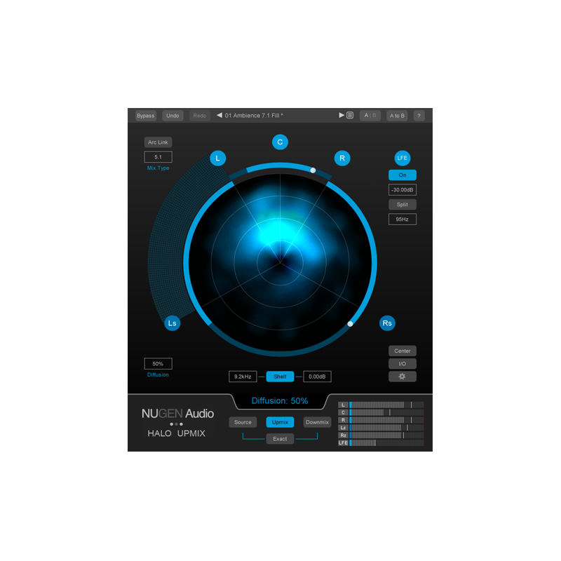 NUGEN Audio / Halo Upmix 3D Immersive extension (requires Halo Upmix) 【★お持ちのHalo Upmixに3D Immersive Extension（7.1.2 Dolby Atmos ベッド・トラック互換のアップミックス）を追加！★】