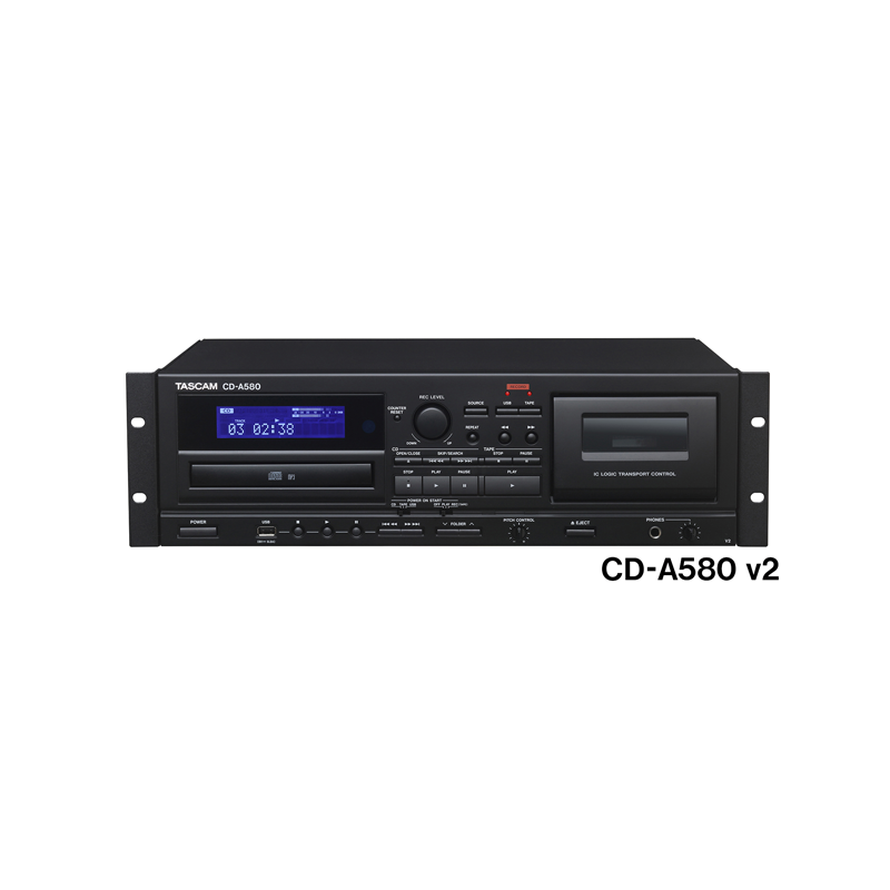 TASCAM / CD-A580 v2 【★ラックマウント可能な業務用カセットレコーダー/CDプレーヤー/USBメモリーレコーダー！★】