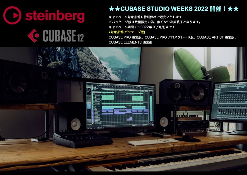 Steinberg / Cubase Pro 12 クロスグレード版 (パッケージ版) ｜ SMITHS Digital Musical  Instruments – SMITHS Digital Musical Instruments