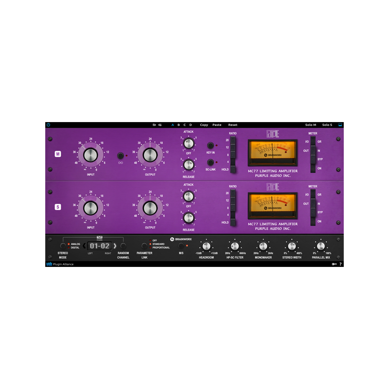 Plugin Alliance / Purple Audio MC77【★名機1176リミッターを理想的に再現！★】