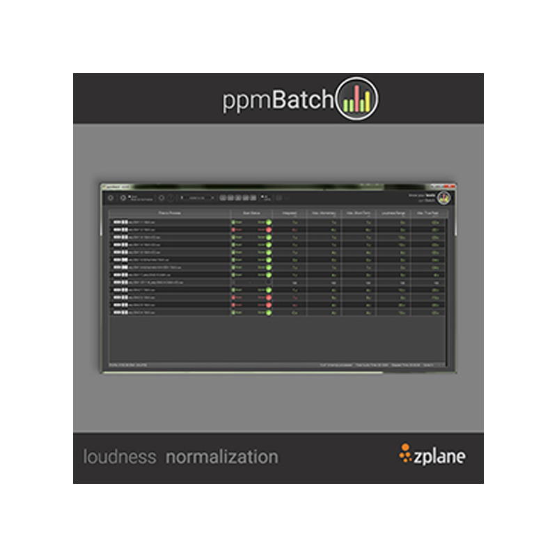 ZPLANE / PPMBATCH【★ラウドネス処理を効率化するバッチ・ノーマライズ・ツール！★】