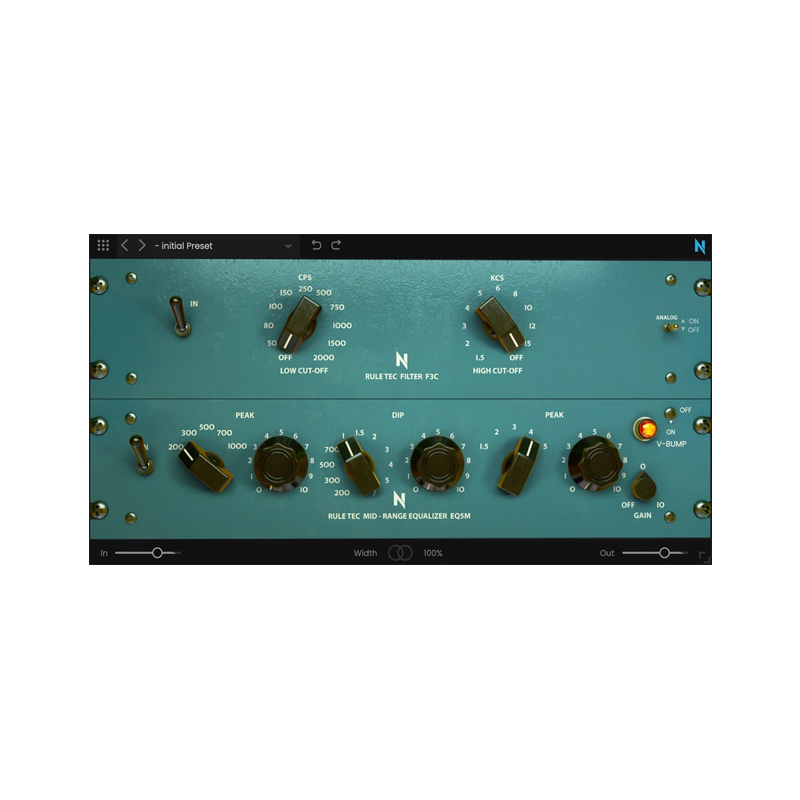 NoiseAsh / Rule Tec EQ5M【★中音域に重点を置いたクラシックなミキシング/マスタリングイコライザーと、シャープなハイパス – ローパスフィルターのコンビネーション！★】