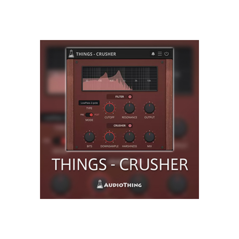 AUDIOTHING / THINGS – CRUSHER【★『NOISES』のモジュールにインスパイアを受けた、手軽なフィルター＆ビットクラッシャー！★】