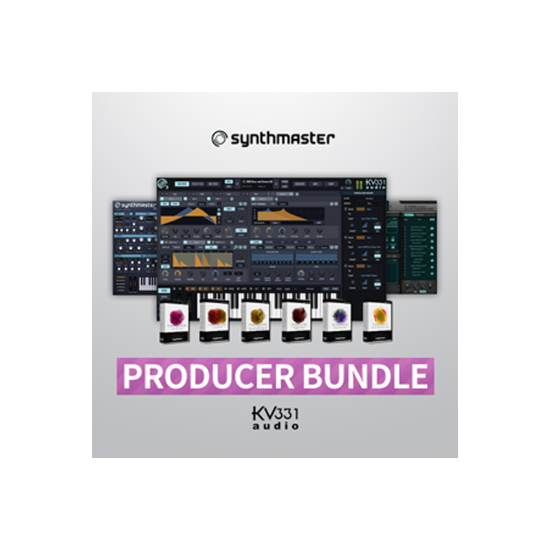 KV331 / SYNTHMASTER PRODUCER BUNDLE【★KV331のシンセサイザーと10種の拡張バンクが付属するバンドル製品！★】【★KV331 『SYNTHMASTER』 最大60%OFFのWinter Sale！期間:~ 2025年1月12日(日)まで！！★】