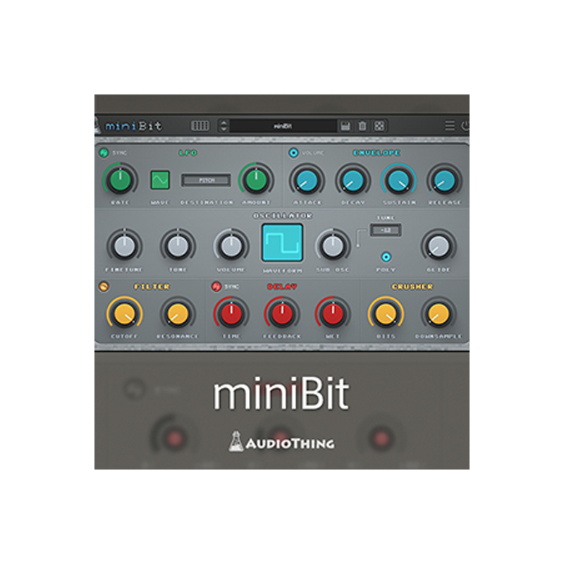 AUDIOTHING / MINIBIT【★8ビット／チップチューン・スタイルのシンセ音源！★】【★チップチューンの制作に欠かせない8bitシンセ『MINIBIT』が55%OFF！期間:~2025年1月3日(金)まで！！★】