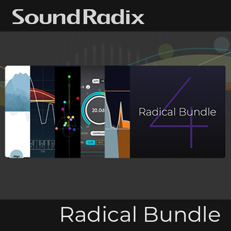 Sound Radix / Radical Bundle 4【★「Radical Bundle 4」は「Auto-Align 2」「SurferEQ 2」「Pi」「Drum Leveler」「POWAIR」の計5製品を同梱したバンドル製品！★】