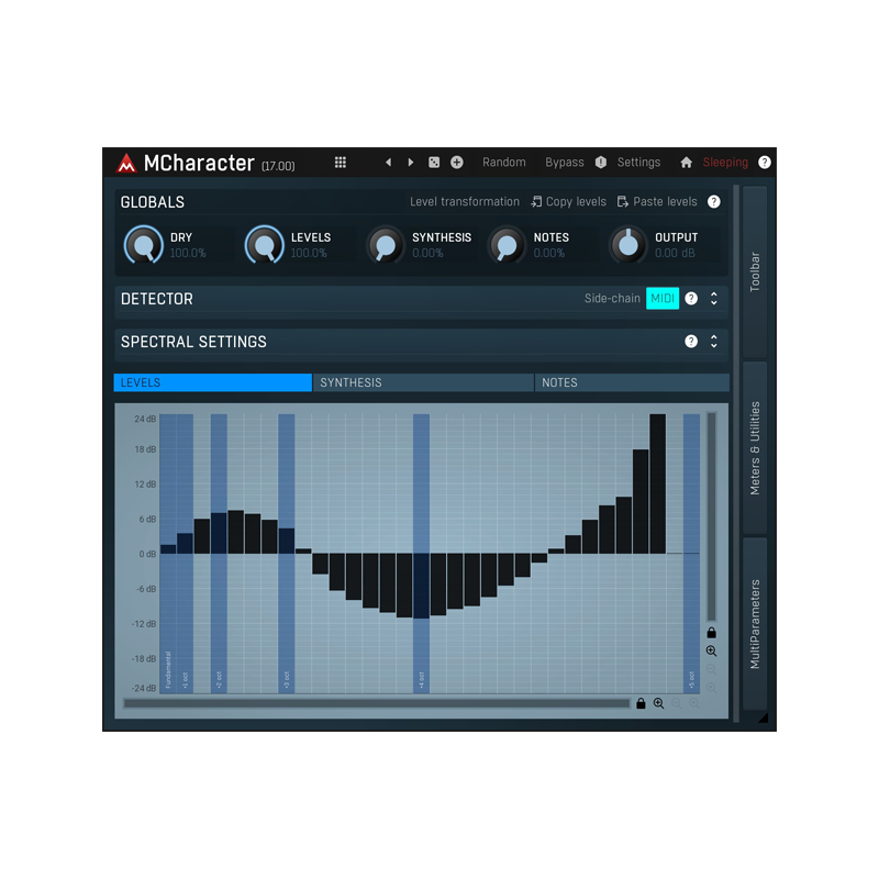 MeldaProduction / MCharacter【★サウンドの倍音成分をコントロールすることでキャラクターを直接調整するツール！★】