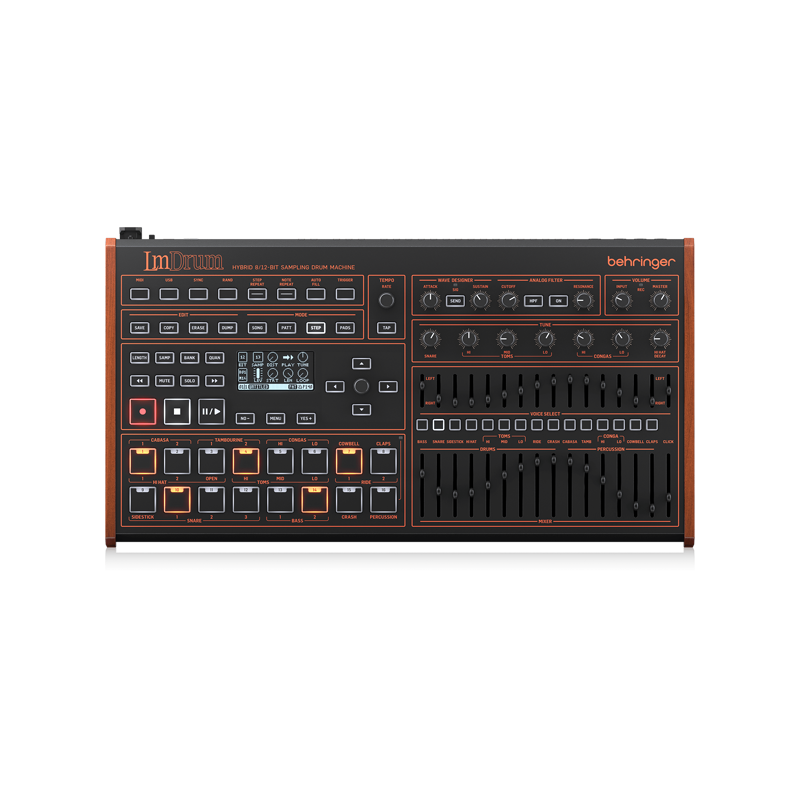 BEHRINGER / LM DRUM【★109種類のサンプリングドラムサウンド、64ステップシーケンサー、Wave Designer、デュアルモードフィルターを搭載したクラシックデザインのハイブリッドサンプリングドラムマシン！★】
