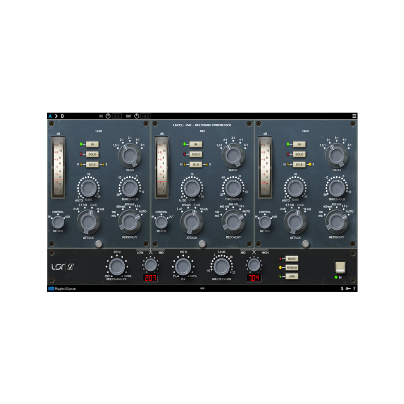 Plugin Alliance / Lindell Audio 354E【★英国ヴィンテージ機材に着想を得たマルチバンドM/Sコンプレッサー！★】
