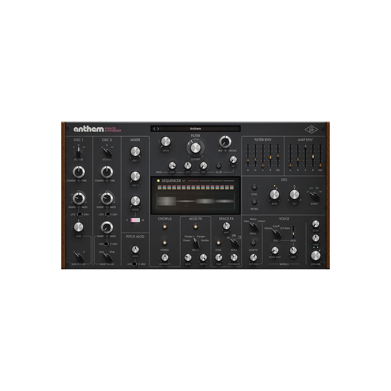 Universal Audio / Anthem Analog Synthesizer【★迫力のアナログ・サウンドを、あなたの指先に！★】【★Anthemリリース記念イントロセール！期間:~2025年7月14日11:59まで！！★】