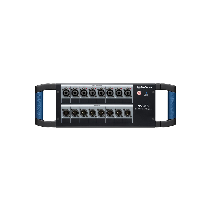 PreSonus / NSB 8.8 Networked Stage Box =国内正規品=【★頑丈でラックマウント可能な8×8ネットワーク・ステージ・ボックス。ロック式XMAXマイク／ライン入力8系統、ロック式XLR出力8系統！★】【★PreSonus セレクトセール！期間:~2025年8月31日まで！！】