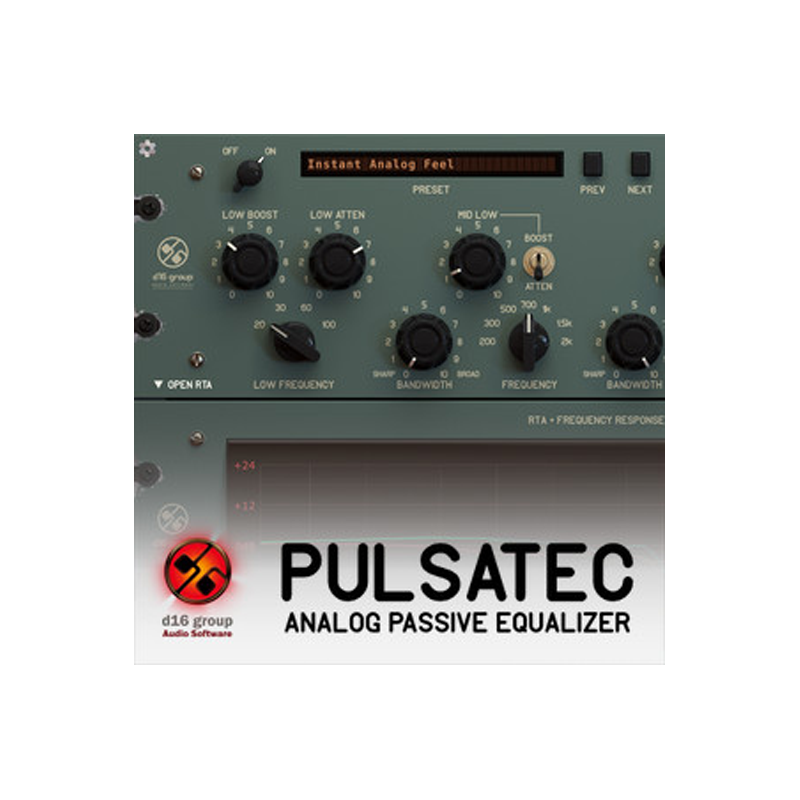 D16 Group / PULSATEC【★特色豊かなヴィンテージ・パッシブEQを、現代技術で再現＆リメイク！★】【★伝説のパッシブEQを精巧にプラグイン化！D16『PULSATEC』リリース記念44%OFF！期間:~2025年7月31日(木)まで！！★】