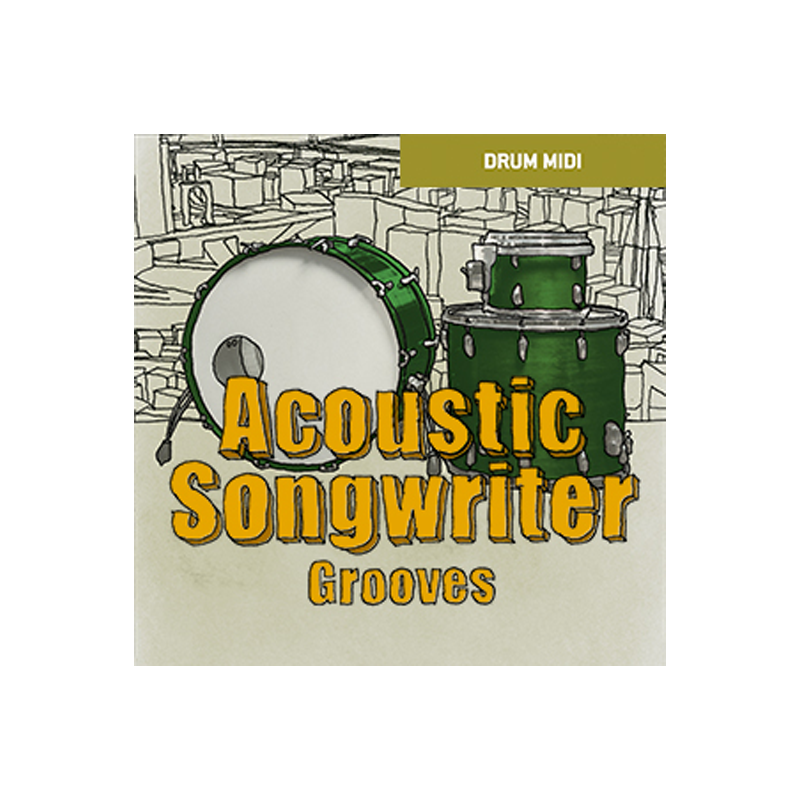 TOONTRACK / DRUM MIDI – ACOUSTIC SONGWRITER【★アコースティックな楽曲にマッチするドラムMIDIパック！★】【★Toontrack Weekend Deals. 期間:~2025年9月1日(月) 17:00まで！！★】