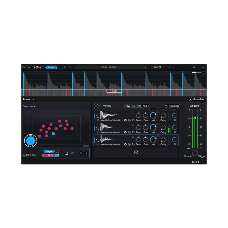 WAVES / InTrigger Drum Replacer【★自然でリアルなドラム差し替えを、最速で実現！★】【★発売記念特典・“The Revival Snare & Bass Drum Sample Library” を無料プレゼント！期間:〜2025年8月13日まで！！★】