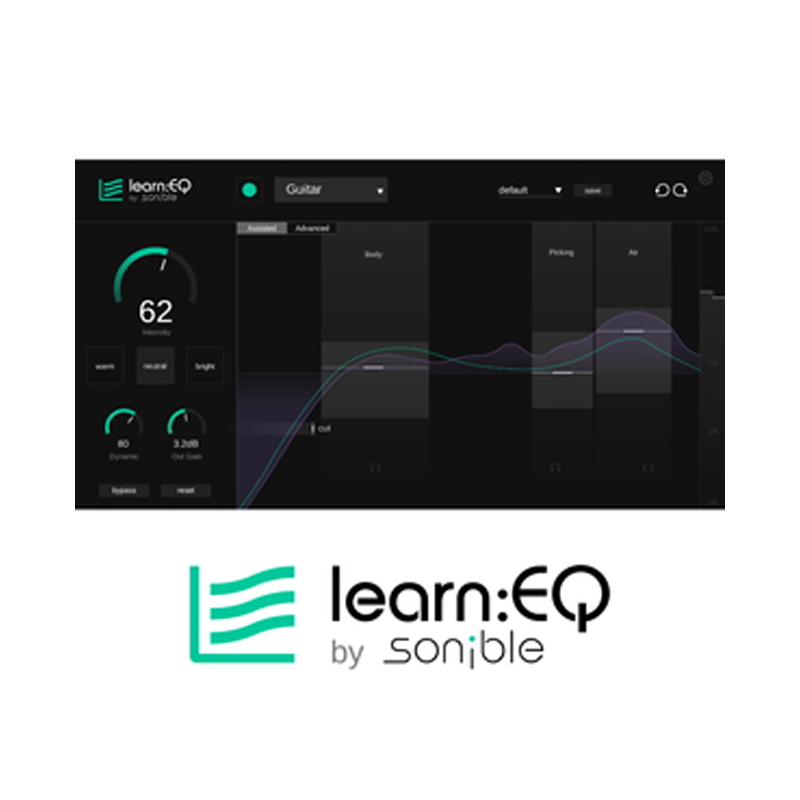 SONIBLE / learn:EQ【★ミックスの学習をサポートする、イコライジングの基礎から学べるインテリジェントなEQ！★】【★ミックスの学習をサポートする『learn:bundle』がリリース記念で75%OFF！キャンペーン期間:2025年10月6日(月)まで！！★】