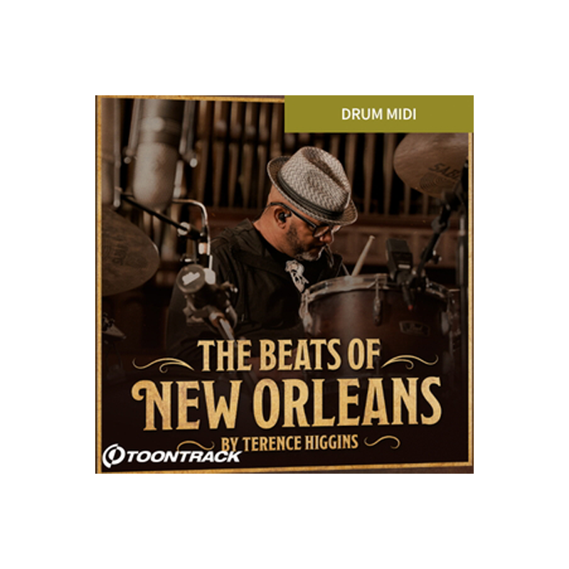TOONTRACK / DRUM MIDI – The Beats of New Orleans【★グラミー賞受賞者Terence Higginsによる、ニューオーリンズグルーヴのドラムMIDIパック！★】【★TOONTRACK MIDI MONTH. 期間:~2025年11月1日17:00まで！！★】