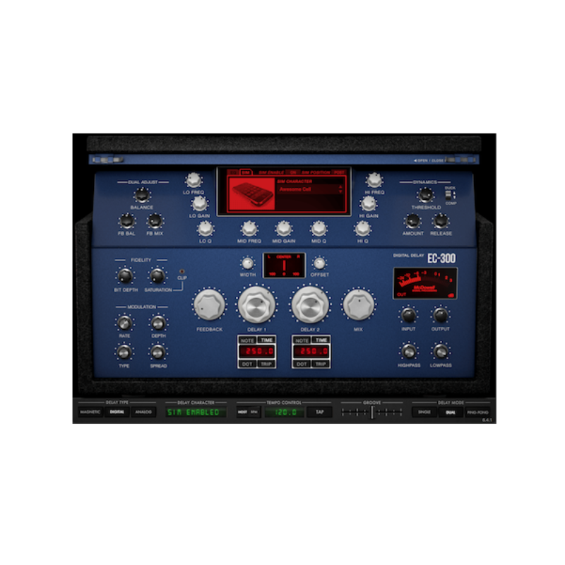 McDSP / EC-300 HD v7 Echo Collection =Three Delay Types in Single Plug-In=【★McDSP SPOOKY SALE 2025: FutzBox Lo-Fiエフェクト EC-300 Echo Collectionなどが最大56%オフ！！期間:~2025年11月3日23:59まで！！★】