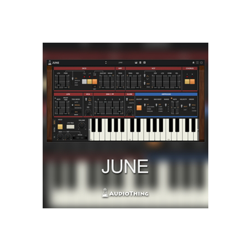 AUDIOTHING / JUNE【★80年代初期の代表的なシンセサイザーを音の質感から挙動まで忠実に再現した音源！★】【★シンセサイザーの名機を実機さながらに再現した音源『JUNE』がリリース記念で43%OFF！期間:~2025年11月3日(月)まで！！★】
