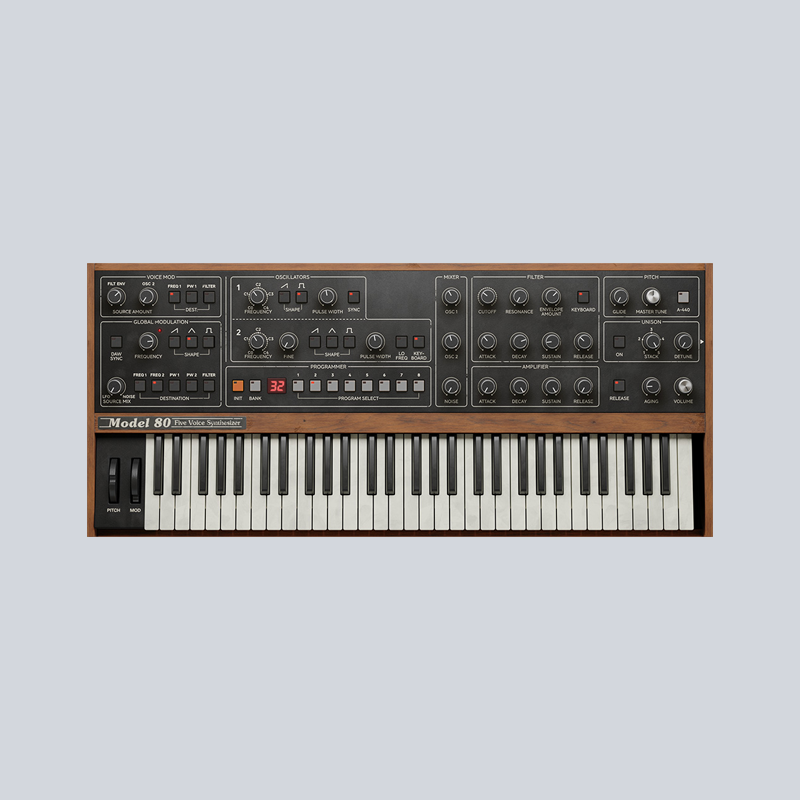 Softube / Model 80 Five Voice Synthesizer【★伝説的な5ボイス・シンセサイザーを正確にモデリングしプラグイン化！★】【★Softube 10月 インストゥルメントセール！期間:~2025年10月22日14:59まで！！★】