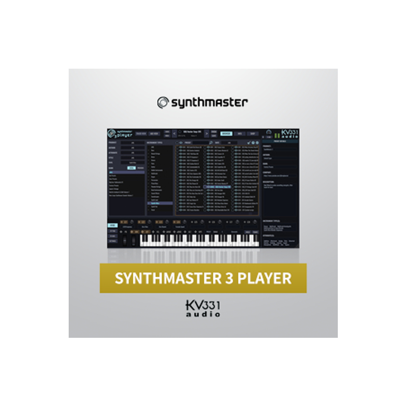 KV331 / SYNTHMASTER 3 PLAYER【★4450 個のファクトリープリセットを備える SYNTHMASTER 3 のエントリーモデル！★】