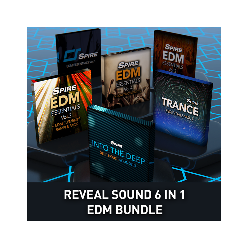 Reveal Sound / 6-in-1 EDM Bundle【★Spire用プリセット＋MIDI＆オーディオファイル集！★】【★ブラックフライデーセール 2025！(~2025年12月5日14:59まで)★】