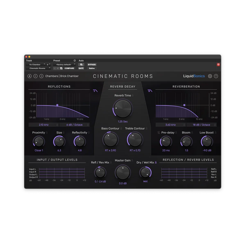 LiquidSonics / Cinematic Rooms (Standard)【★日本語マニュアル付属 シンプルながらパワフルで、クラス最高のルームリバーブ ステレオからマルチチャンネルまで対応！★】【★LiquidSonics BLACK FRIDAYセール！期間:~2025年12月8日14:59まで！！】