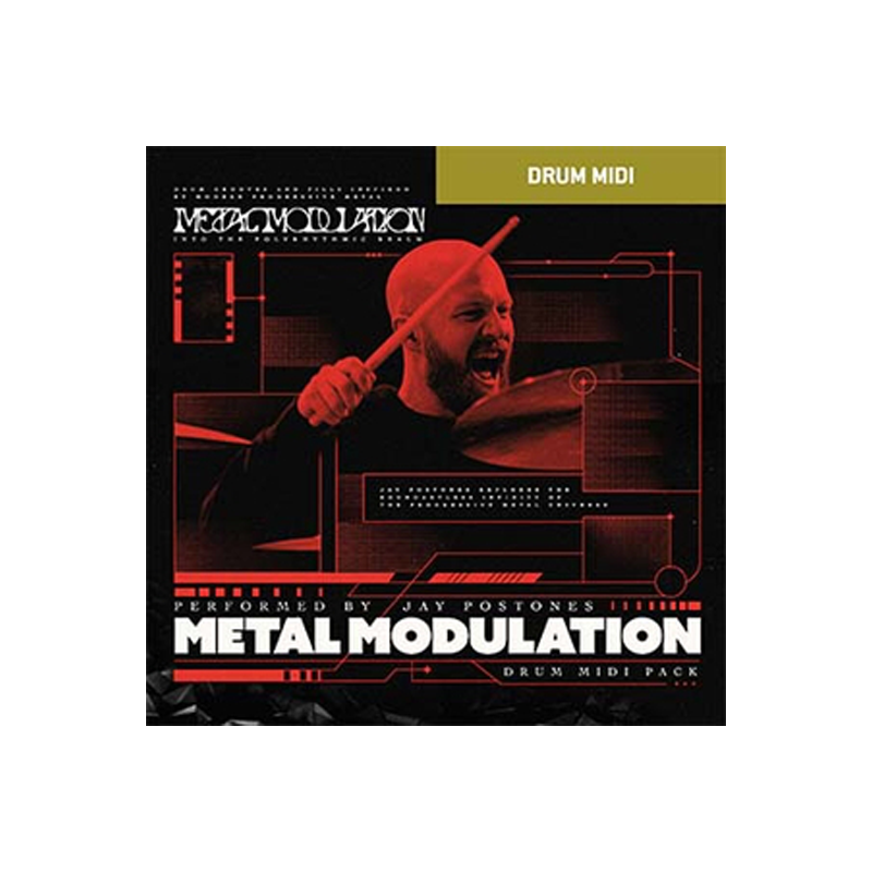 TOONTRACK / DRUM MIDI – Metal Modulation【★TesseracT のドラマー Jay Postones が手掛けるプログレッシブ・メタル向けドラムMIDIパック！★】