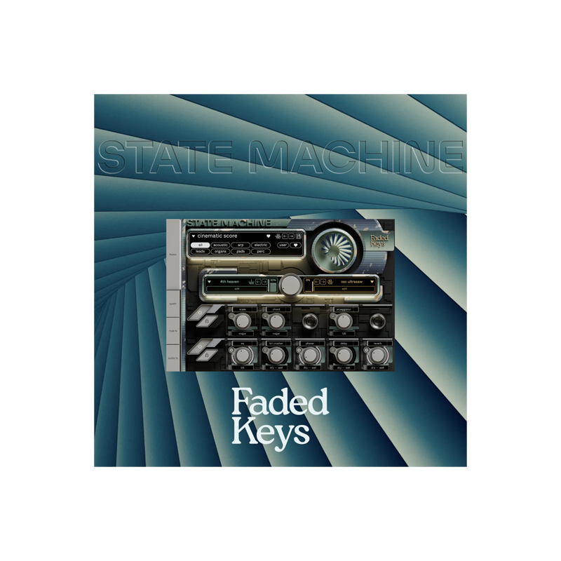 Cradle / State Machine Faded Keys【★アコースティック/アナログ/デジタルのキーボードを幅広く収録！★】【★人気プラグイン『The God Particle』など、スーパーアナログな製品30%OFF！期間:~2025年11月14日(金)まで！！★】
