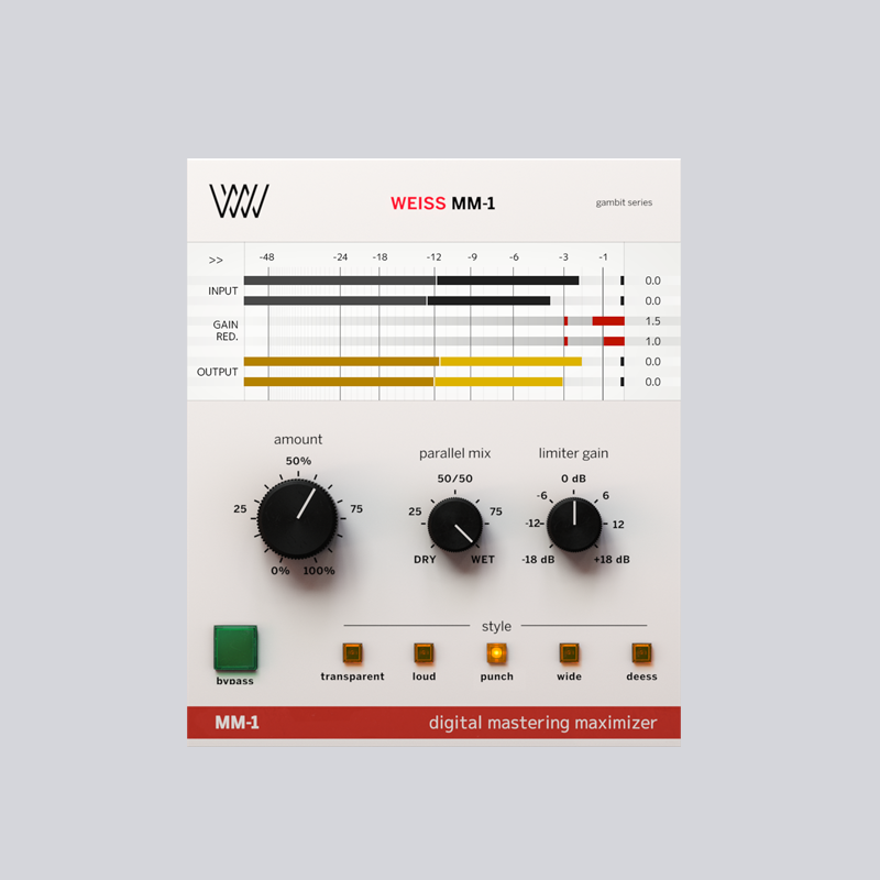 Softube / Weiss MM-1 Mastering Maximizer【★Softube Black Week Sale 4！(~2025年11月28日14:59まで)★】