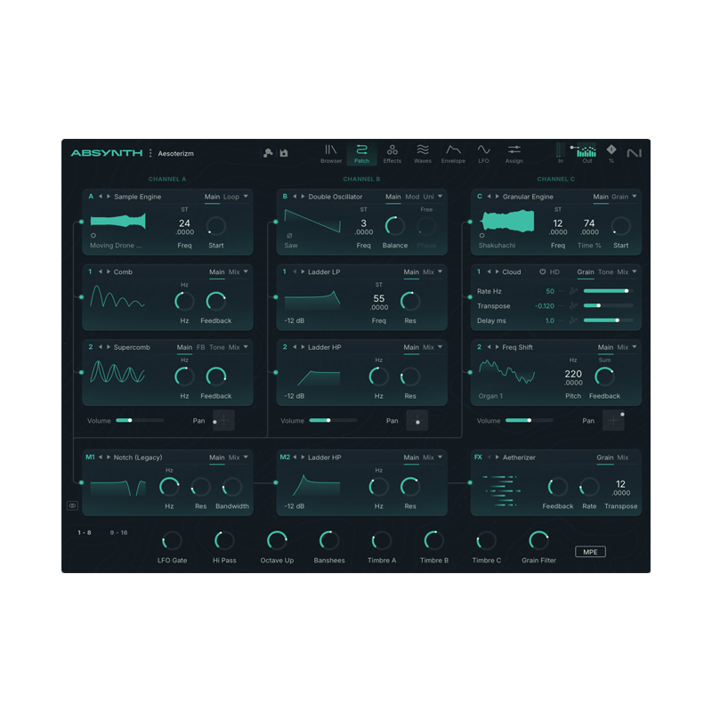Native Instruments / Absynth 6【★Absynth 6を購入すると、Massive X Expansionsが手に入るチャンス！期間:~2025年12月31日23:59まで！！★】