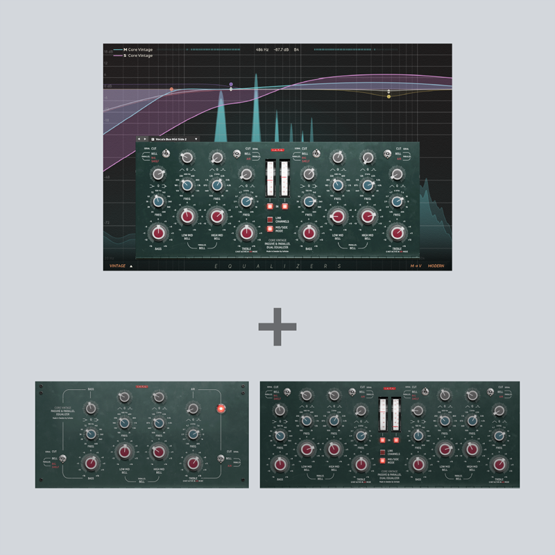 Softube / Equalizers + Core Vintage Equalizers【★EqualizersとAdd-On可能なCore Vintage Equalizersのバンドル！★】【★2025 Release Rewindセール！セール期間：~2025年12月19日14:59まで！！★】