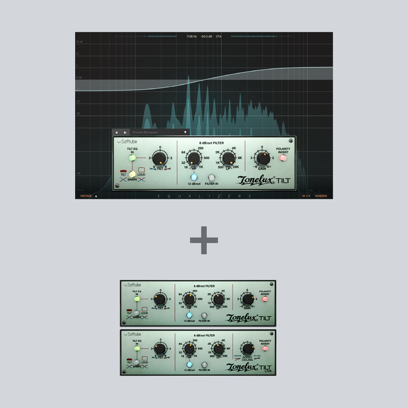 Softube / Equalizers + Tonelux Tilt and Tilt Live【★EqualizersとAdd-On可能なTonelux Tilt and Tilt Liveのバンドル！★】【★2025 Release Rewindセール！セール期間：~2025年12月19日14:59まで！！★】