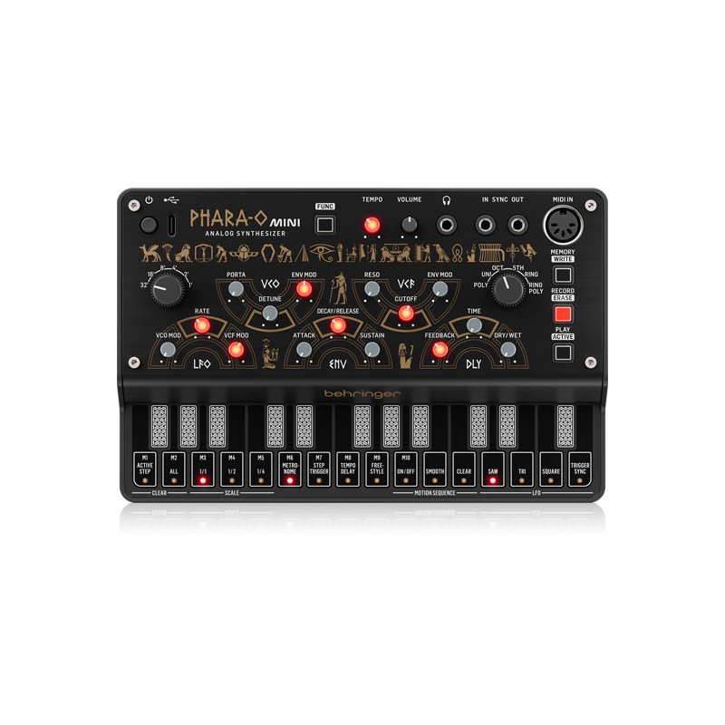 BEHRINGER / PHARA-O MINI =国内正規品=【★3VCO、クラシックVCF、リングモジュレーター、16ステップモーションシーケンサー、ディレイを搭載したアナログポリフォニックシンセサイザー！★】【★2025年12月25日(木)発売予定！ご予約受付中です！！★】