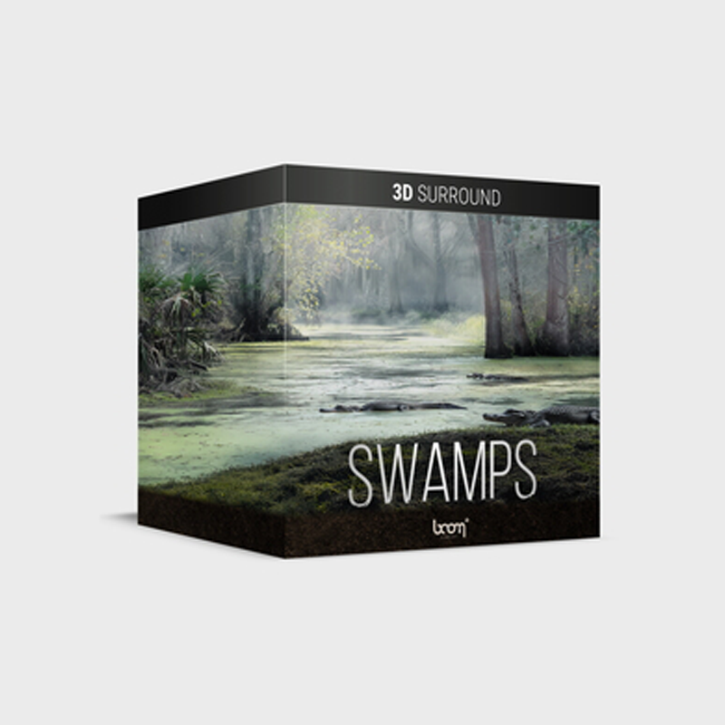 BOOM Library / Swamps – 3D & Stereo【★地面と水面が交わる「沼地」のアンビエント・サウンドスケープ！没入感のある3Dサラウンド版！★】【★BOOM Library 効果音パック『Swamps』イントロセール！20%OFF！期間:~2025年12月23日(火)まで！！★】